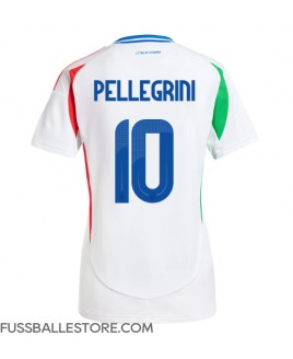 Günstige Italien Lorenzo Pellegrini #10 Auswärtstrikot Damen EM 2024 Kurzarm